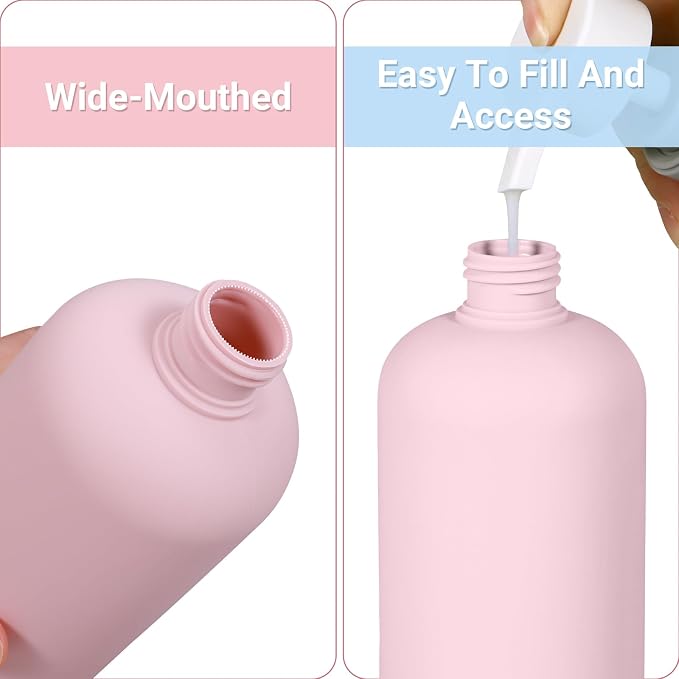 ASEVAT 10oz 3Pcs Plastic Refillable Travel Shampoo and Conditioner Bottles - Image 5