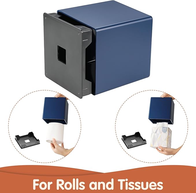 Tissue Box Cover, Square Facial Tissue Holder Storage - Image 4