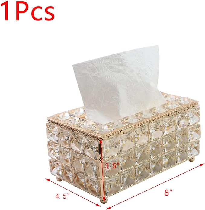 Geesatis Tissue Box Cover, Rectangle Tissue Box Holder, Rectangular Napkin - Image 2
