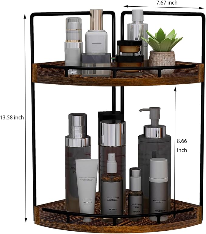 Dorhors 2-Tier Bathroom Counter Organizer, Vanity Counter Corner Shelf - Image 3