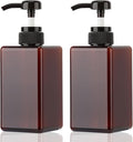 450ml Pump Bottle Dispenser Jansburg 2Pack Refillable Square Plastic Lotion by Jansburg