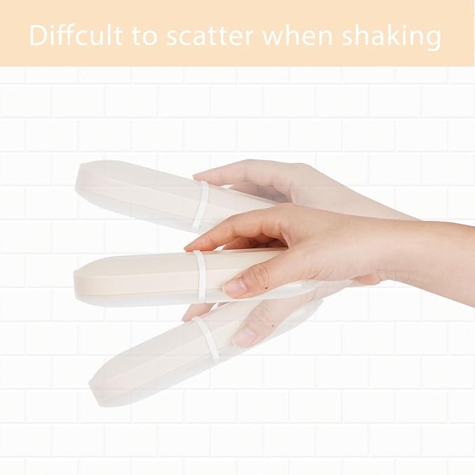 2 Pack Travel Cotton Swab Qtip Holder, Plastic Container Dispenser Box - Image 2