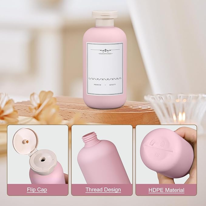 6.8oz Travel Bottles for Toiletries, Empty Plastic Squeeze Bottles - Image 6