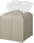 Tissue Box Cover PU Leather Tissue Holder Square Facial Tissue Case Facial by zoocatia
