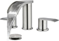 gotonovo Waterfall 8 inch Widespread Bathroom Faucet Set Bathroom Sink Faucet 3 by HOME