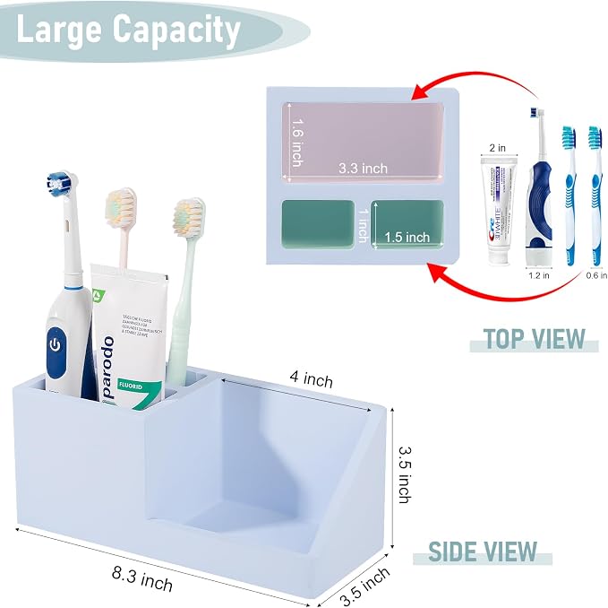 Diatomite Toothbrush Holders for Bathrooms, Quick Dry Electric Tooth Brush and - Image 6