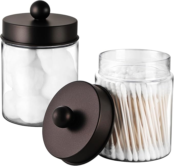 Amolliar Farmhouse Decor Qtip Holder Dispenser by Amolliar
