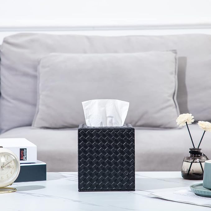 Black Tissue Box Cover, Tissue Box Holders - Image 2