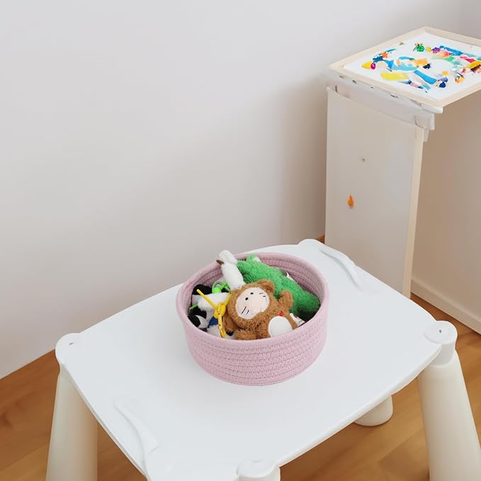 Small Storage Basket, Cotton Rope Small Baskets - Image 6
