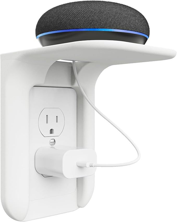 WALI Outlet Shelf Wall Holder, Bathroom Shelf up to 10lbs Standard Vertical by WALI