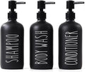 HOMCDALY Shampoo and Conditioner Dispenser Set of 3, 21oz Shower Soap Bottles by HOME