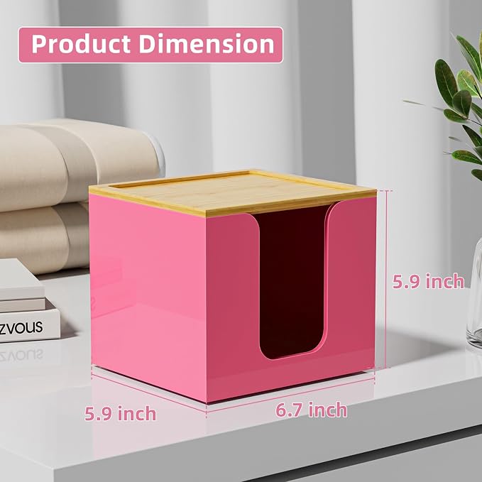 VITVITI Disposable Face Towel Holder Box, Acrylic Facial Towel Container - Image 6