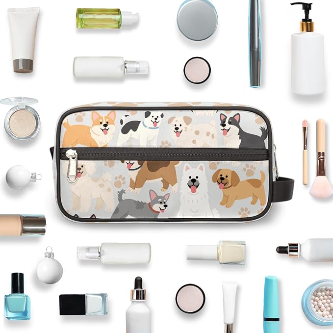 Lovely Dogs Paws Pattern Kids Toiletry Bag - Image 5