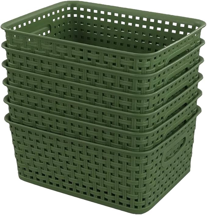 Sandmovie Plastic Weave Storage Baskets by Sandmovie
