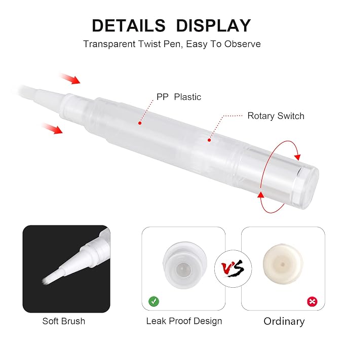 5 pack 5ml Transparent Twist Pen - Image 3