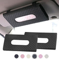 Car Sun Visor Tissue Holder, 2 Pack Vehicle Napkin Box, Premium PU Leather by Langmeil