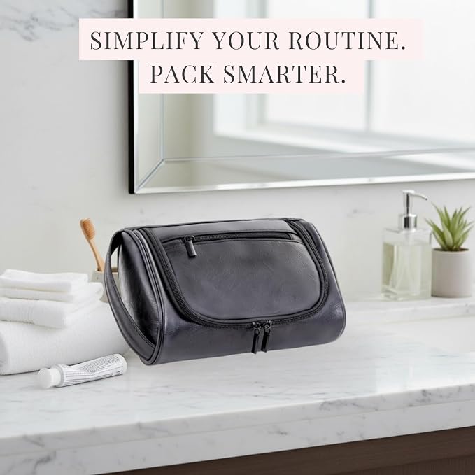 Mens Toiletry Bag, Compact Dopp Kit - Image 6