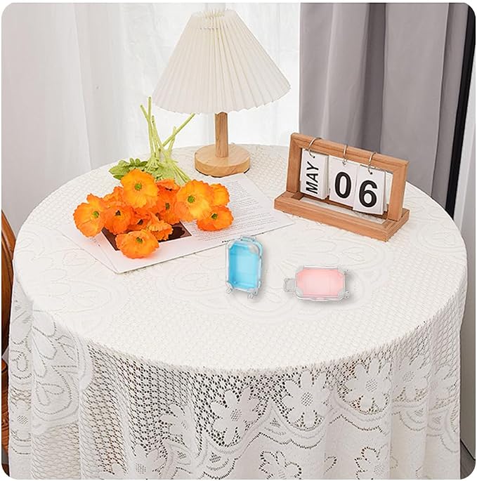 4Pcs 2 Colours Mini Suitcase Party Favor Gift Box Plastic Mini Luggage Empty - Image 5