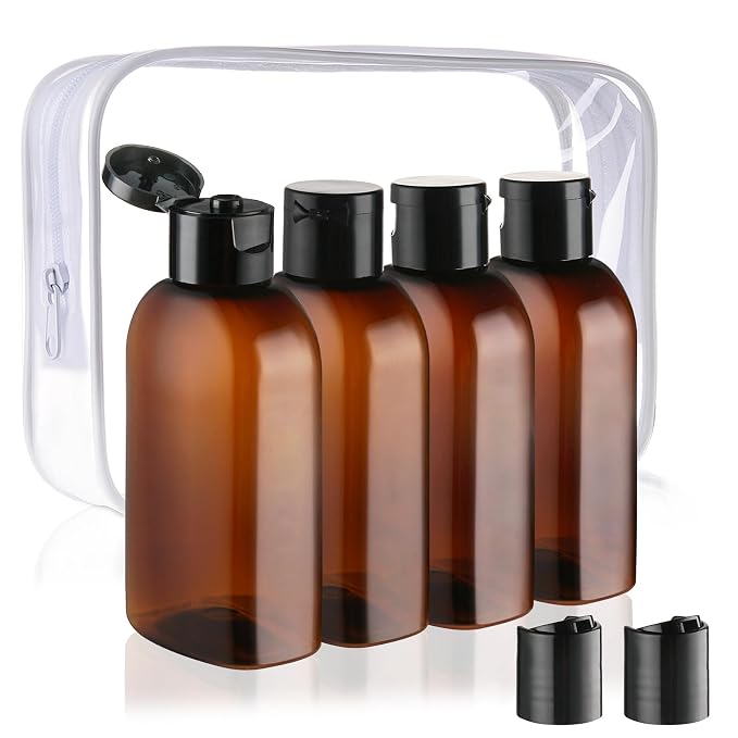 Cosywell Travel Shampoo Bottles 4pcs 3.4oz TSA Approved by Cosywell