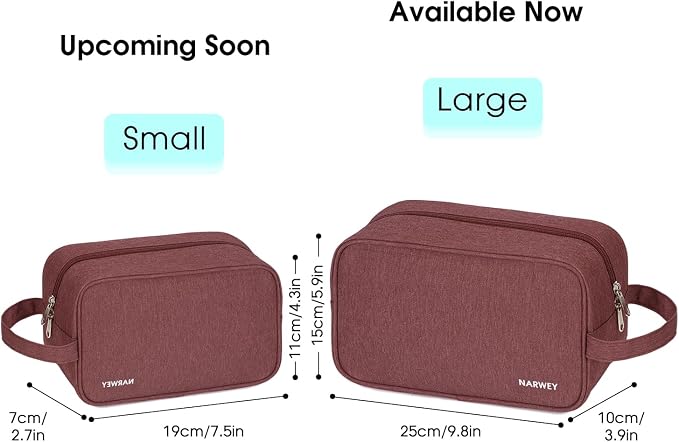 Narwey Travel Toiletry Bag for Women Traveling Dopp Kit Men Travel Bag for - Image 4