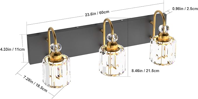 Ralbay Modern Bathroom Vanity Light Fixture, HJ-8600-3T - Image 7