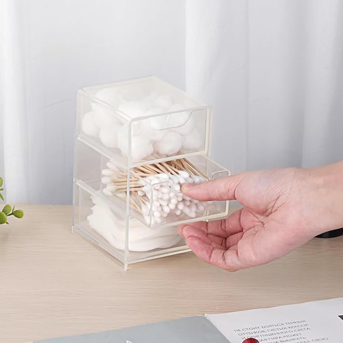 Hipiwe Acrylic Drawer Organizer Qtip Holder - Image 2