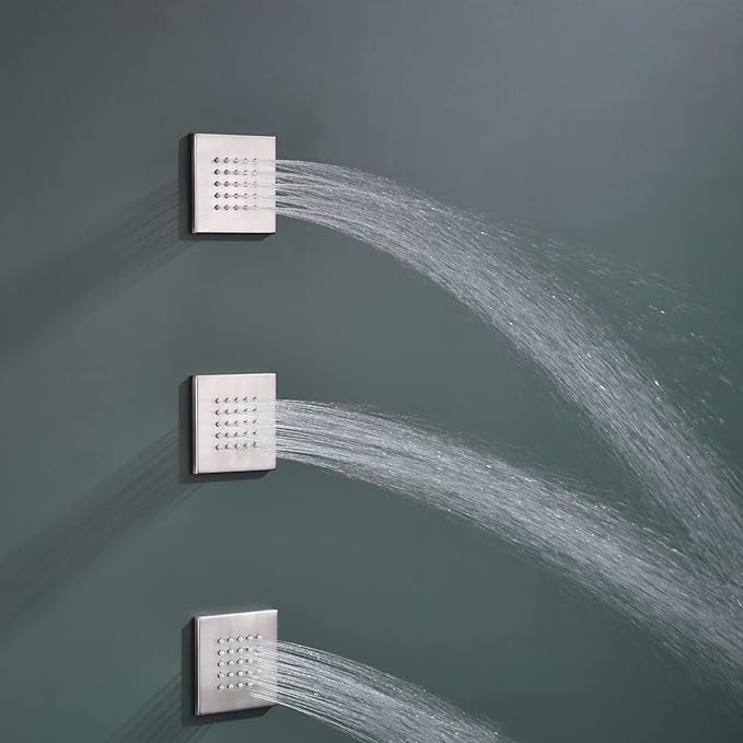 Showerhead Body Spray Massage Spa Shower Jet Concealed Mounted, 4 inch Bathroom - Image 2