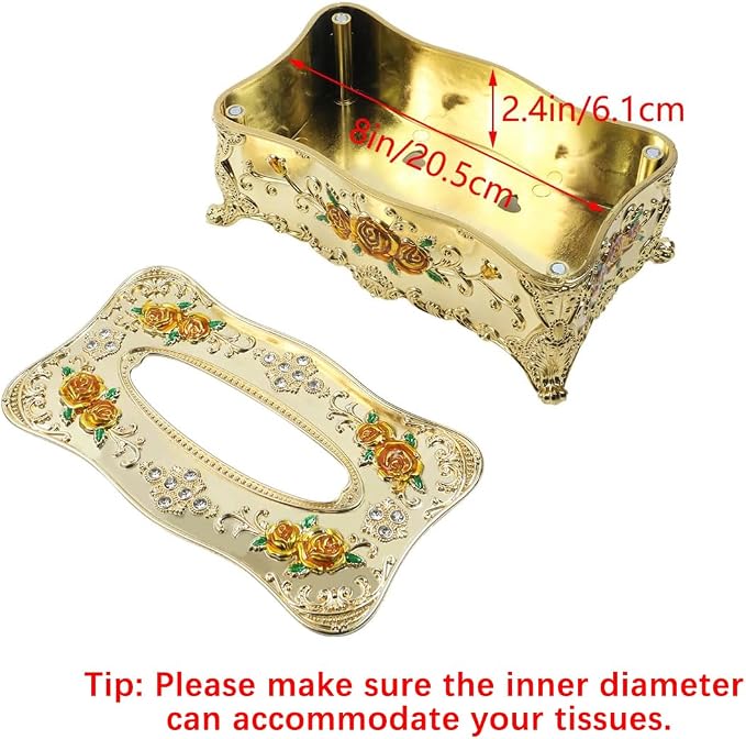 Geesatis Tissue Box Cover, Rectangle Tissue Box Holder, Rectangular Napkin - Image 3