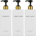 White Shampoo and Conditioner Dispenser Set by Brighter Barns by BrighterBarns