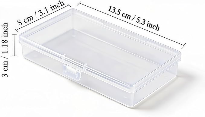 12 Pack Rectangular Clear Plastic Storage Containers Box - Image 2