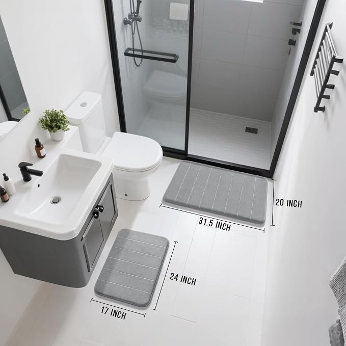 Yimobra Memory Foam Bathroom Rugs Sets 2 Piece - Image 2