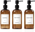 HOMCDALY Shampoo and Conditioner Dispenser, 21oz 3-Pack Refillable Shampoo and by HOME