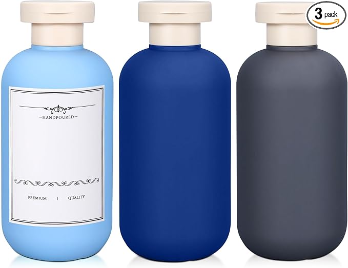 ASEVAT 6.7oz Sealed Plastic Travel Shampoo Bottles, Travel Shampoo and by ASEVAT