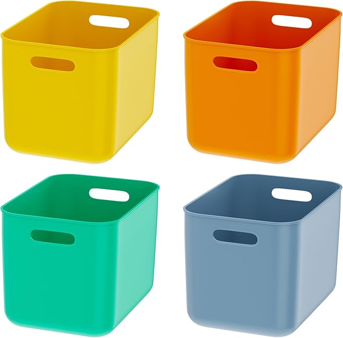 OWill 4-Pack 22L Plastic Storage Bins and Baskets by OWill