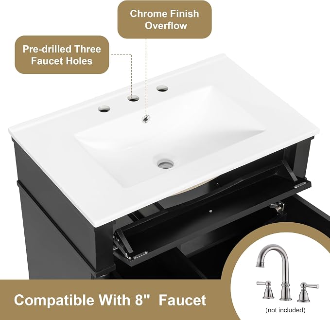 Harper & Bright Designs 30" Bathroom Vanity - Image 6