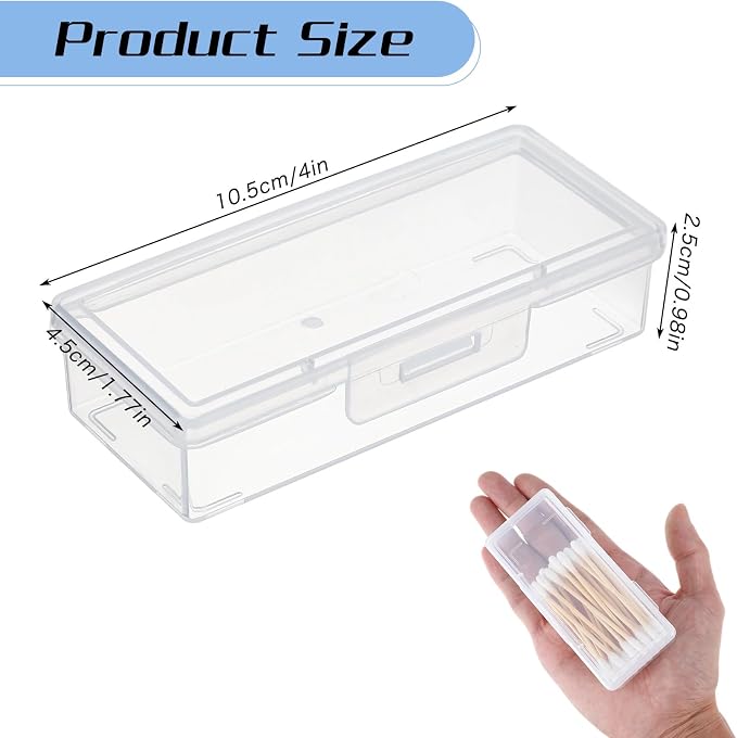 4 Pcs Cotton Swab Holder for Travel Portable Small Dental Floss Picks Case - Image 2
