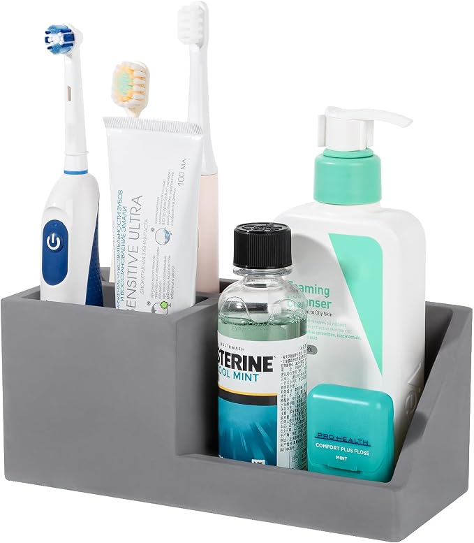 Diatomite Toothbrush Holders for Bathrooms, Quick Dry Electric Tooth Brush and by Heagoale