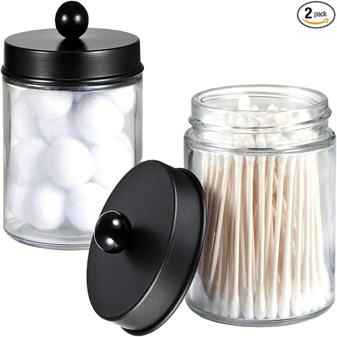 Amolliar Apothecary Jars Bathroom Storage Organizer by Amolliar