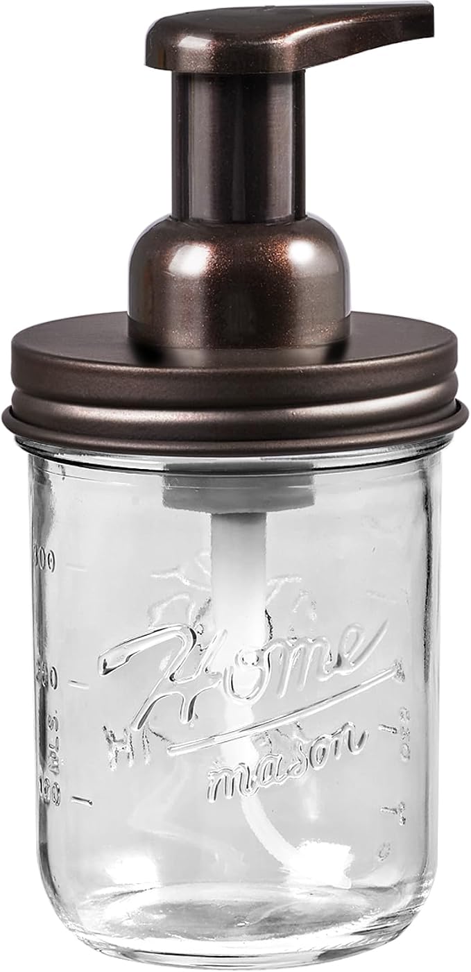 SheeChung Mason Jar Foaming Soap Dispenser, Glass Foaming Hand Soap Dispensers by SheeChung
