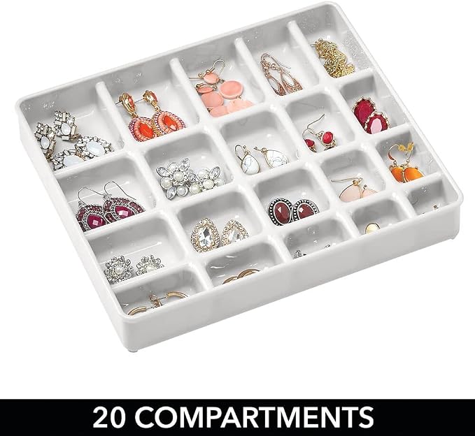 mDesign Stackable Plastic Storage Jewelry Box - Image 5