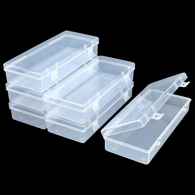 6 Pack Rectangular Clear Plastic Storage Containers Box - Image 7