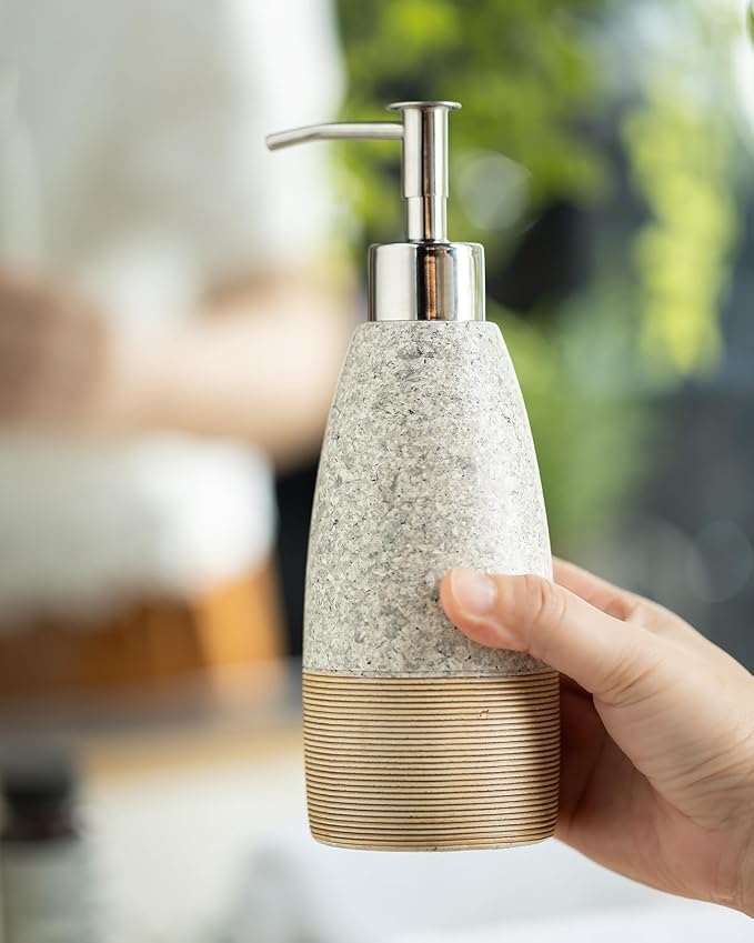 Ceramic Soap Dispenser with 2 Pumps, 12 oz Refillable Liquid Hand Soap Dispenser - Image 6