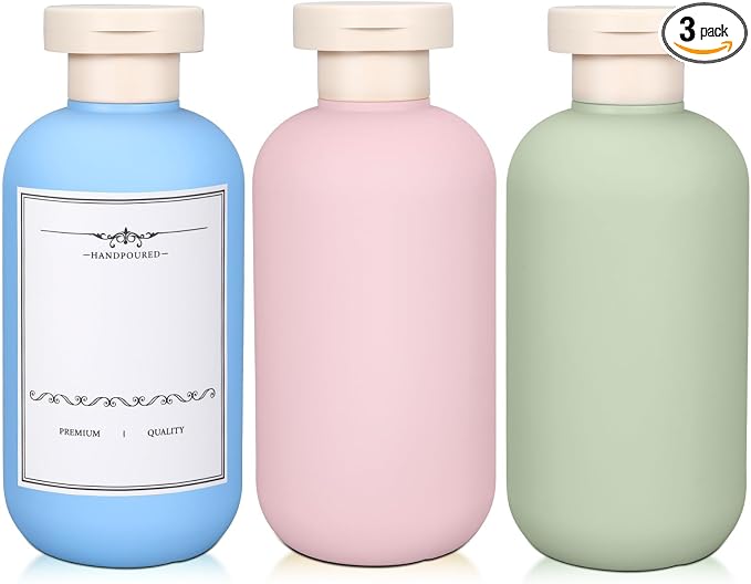 ASEVAT 6.7oz Airtight Plastic Travel Shampoo Bottles, Empty Squeeze Bottle by ASEVAT