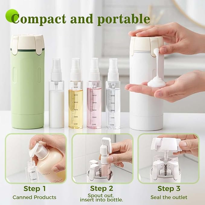 HISKI 4 in 1 Travel Bottles for Toiletries, Portable Travel Toiletries Bottle - Image 5