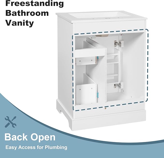 Harper & Bright Designs 24" Bathroom Vanity - Image 5