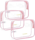 BAGSMART Clear Toiletry Bag, 3 Pack TSA Approved Travel Toiletry bag Carry on by BAGSMART
