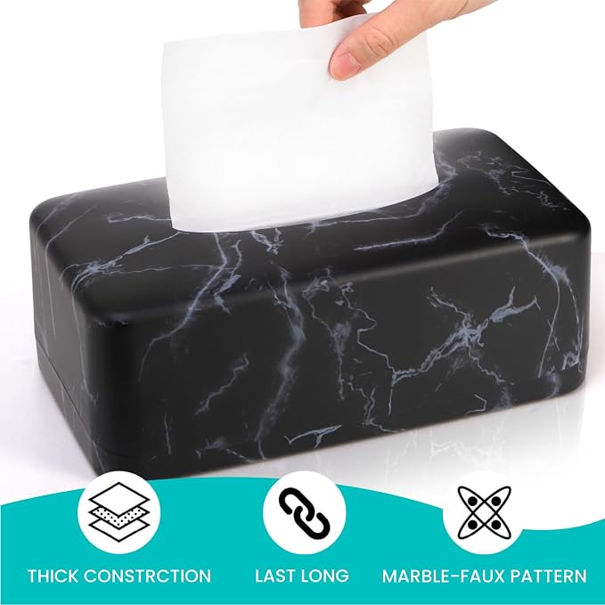 Tissue Box Holder, Rectangular Napkin Dispenser Box Cover, Restaurant - Image 4