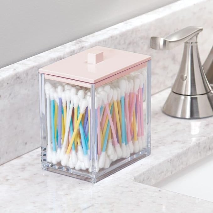 mDesign Plastic Rectangle Apothecary Canister - Image 2