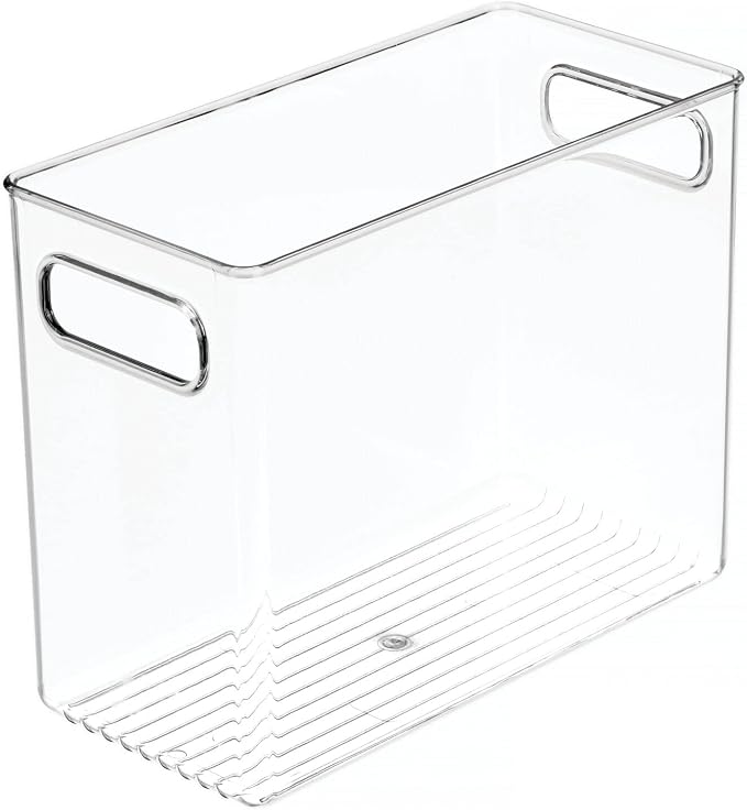 mDesign Tall Modern Stackable Plastic Storage Organizer Bin Basket - Image 10
