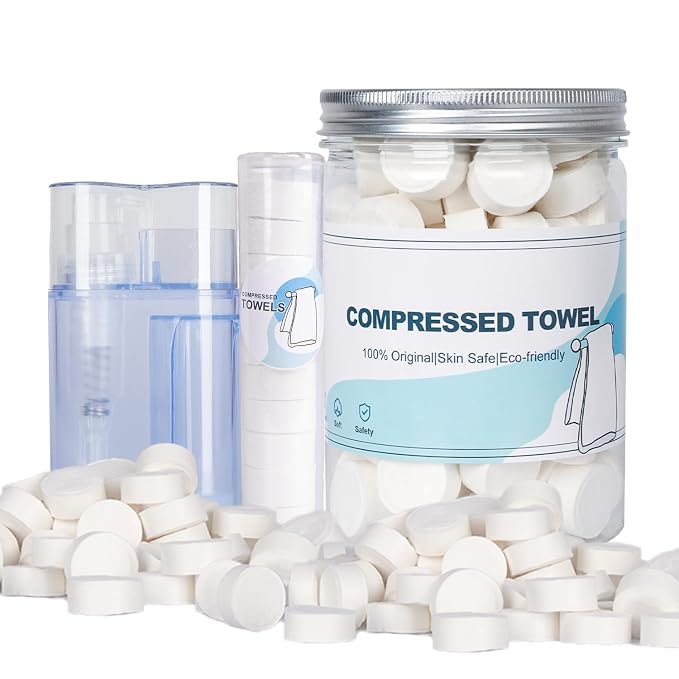 Compressed Towels, Disposable Portable Mini Tissue by Gloffer